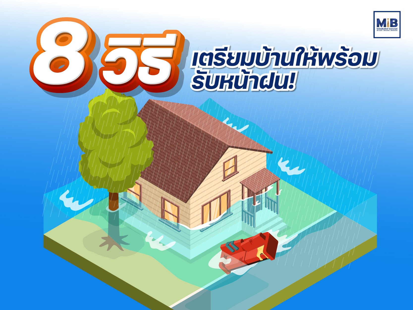 8 วิธีเตรียมบ้านรับหน้าฝน